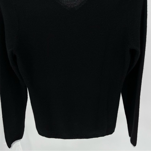 Peck & Peck Womens 2 Ply Cashmere Sweater Size S Black With Silver Accent - Picture 10 of 10